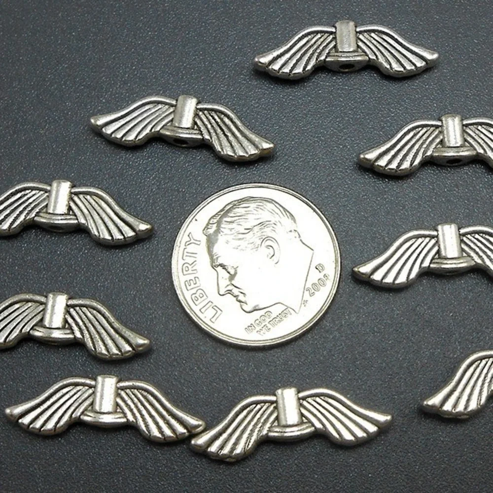 10pcs Angel Wings Beads, jewelry‎ making supplies